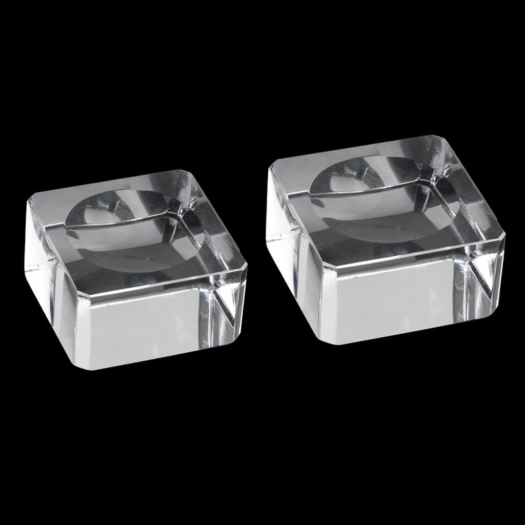 Clear Square Crystal Display Stand for 70-80mm & 40-60mm Crystal Ball