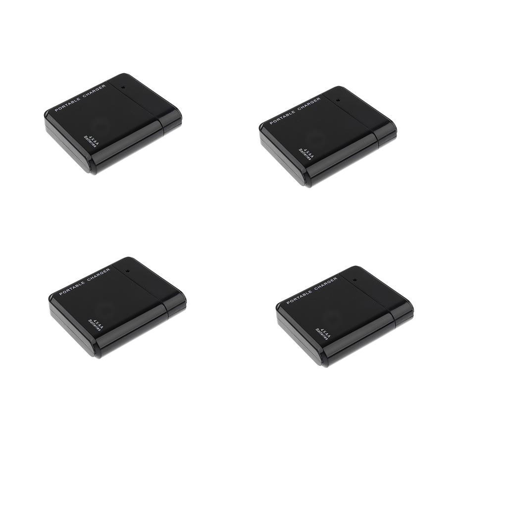 4Pcs Universal 4X AA Battery Portable Emergency USB Mobile Phone Charger Box