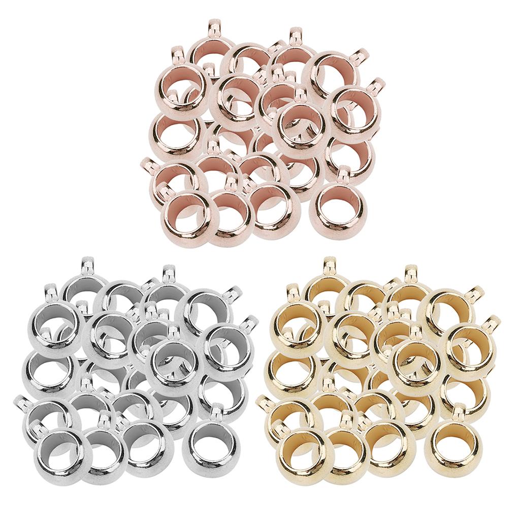 300 Pack Mixed Large Hole Bails Spacer Beads Fit European Charms Jewelry DIY