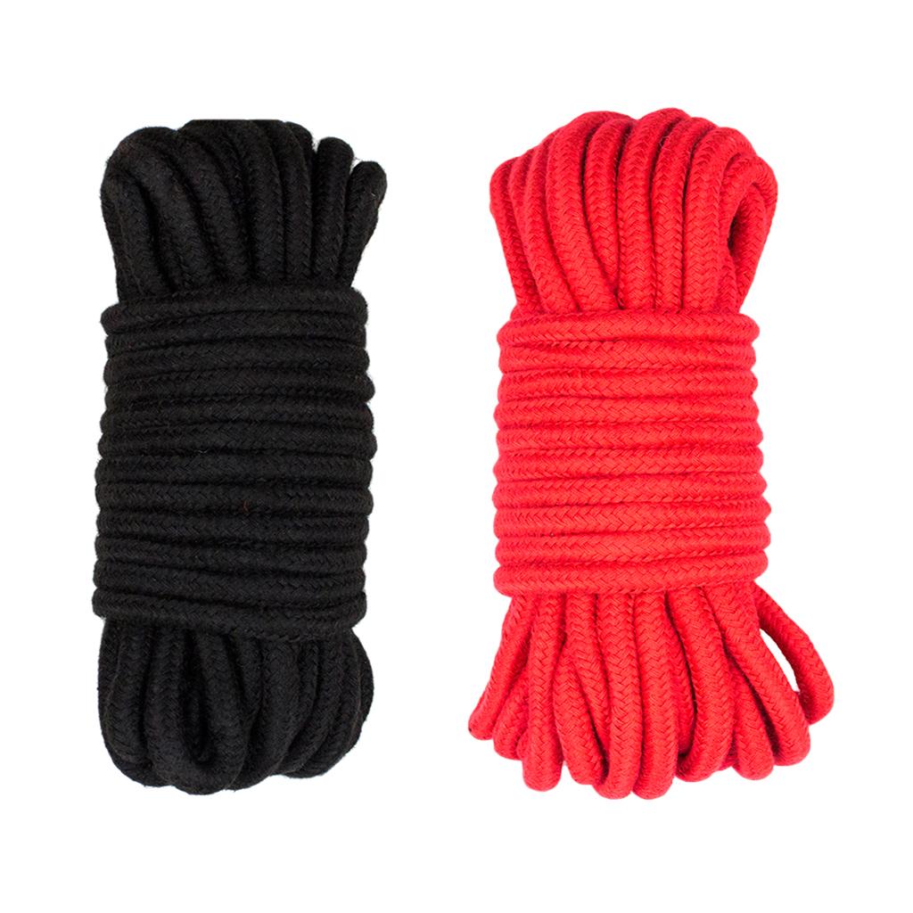 2x All-Purpose Soft Cotton Rope - 65 Feet Length, 1/4 Inch Diameter 20m
