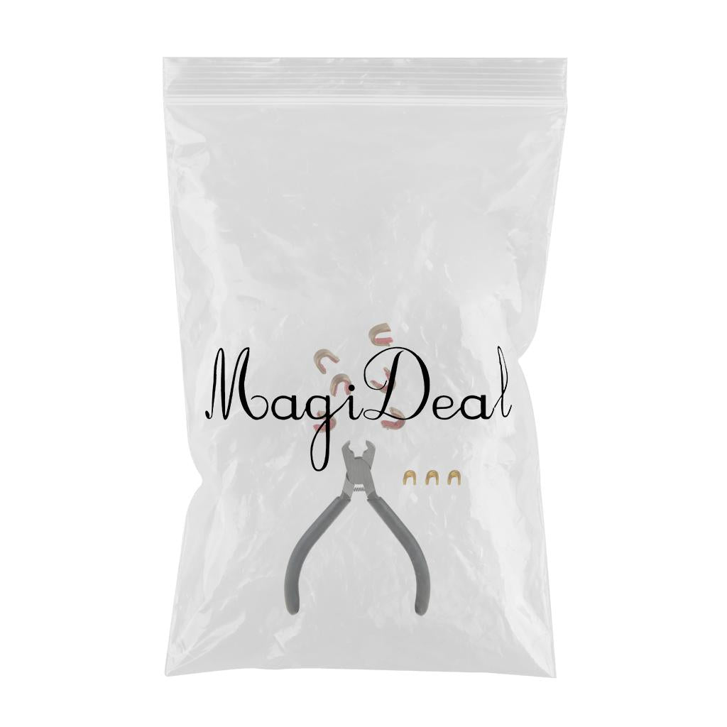 9pcs Archery Bowstring Nocks Set Buckle Clips Nocking Point + Buckle Plier