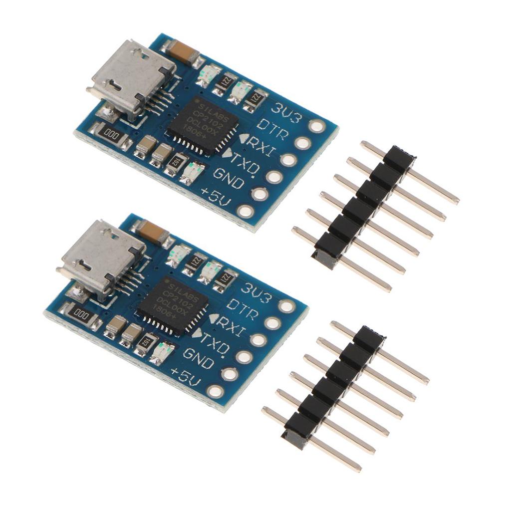 2pcs CP2102 Module Micro USB2.0 to TTL 6 PIN Serial Port Converter UART STC