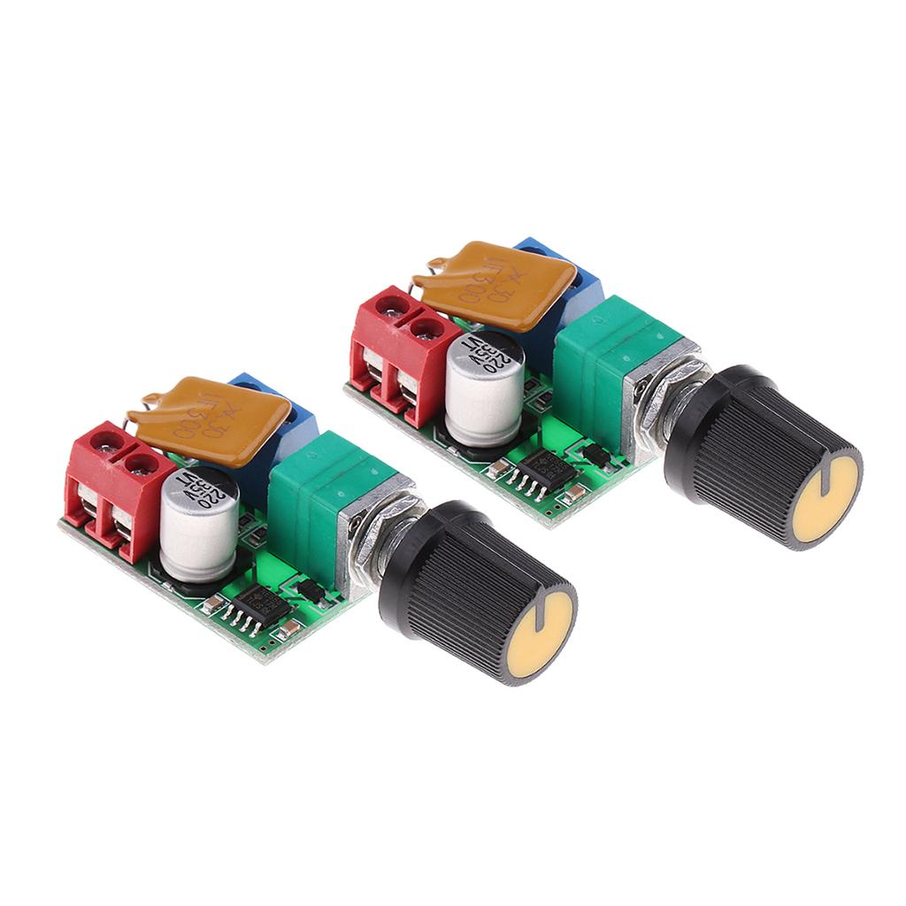 2 pieces Mini DC 3V-35V 5A Motor PWM Speed Controller Switch LED Dimmer