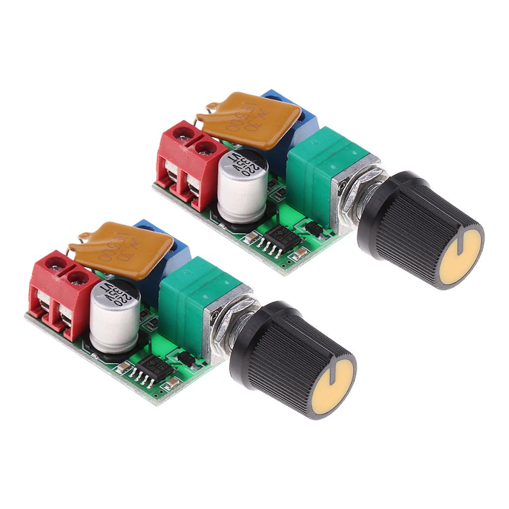2 pieces Mini DC 3V-35V 5A Motor PWM Speed Controller Switch LED Dimmer