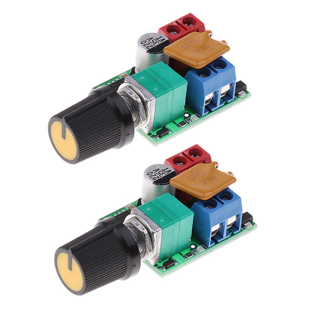 2 pieces Mini DC 3V-35V 5A Motor PWM Speed Controller Switch LED Dimmer