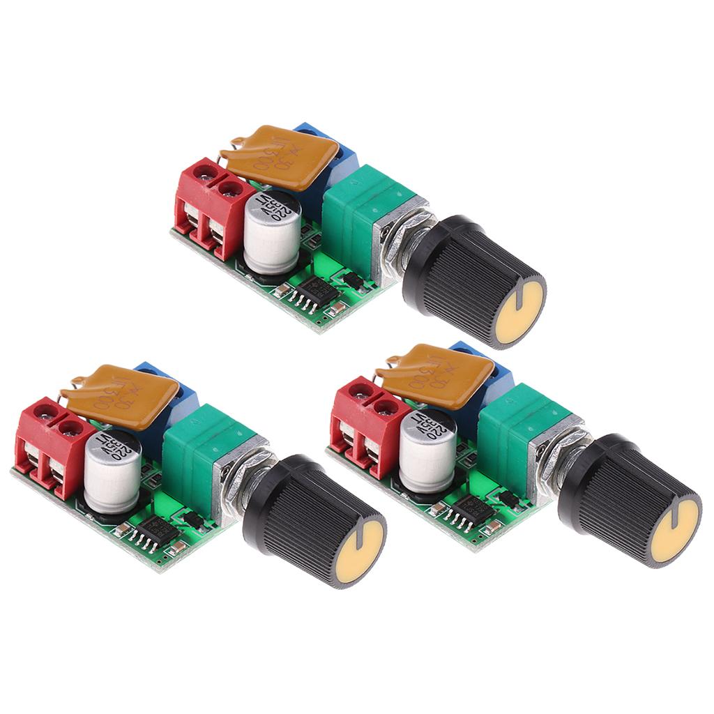 3 pieces Mini DC 3V-35V 5A Motor PWM Speed Controller Switch LED Dimmer