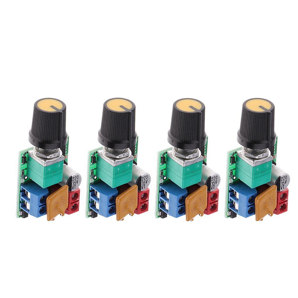 4 pieces Mini DC 3V-35V 5A Motor PWM Speed Controller Switch LED Dimmer