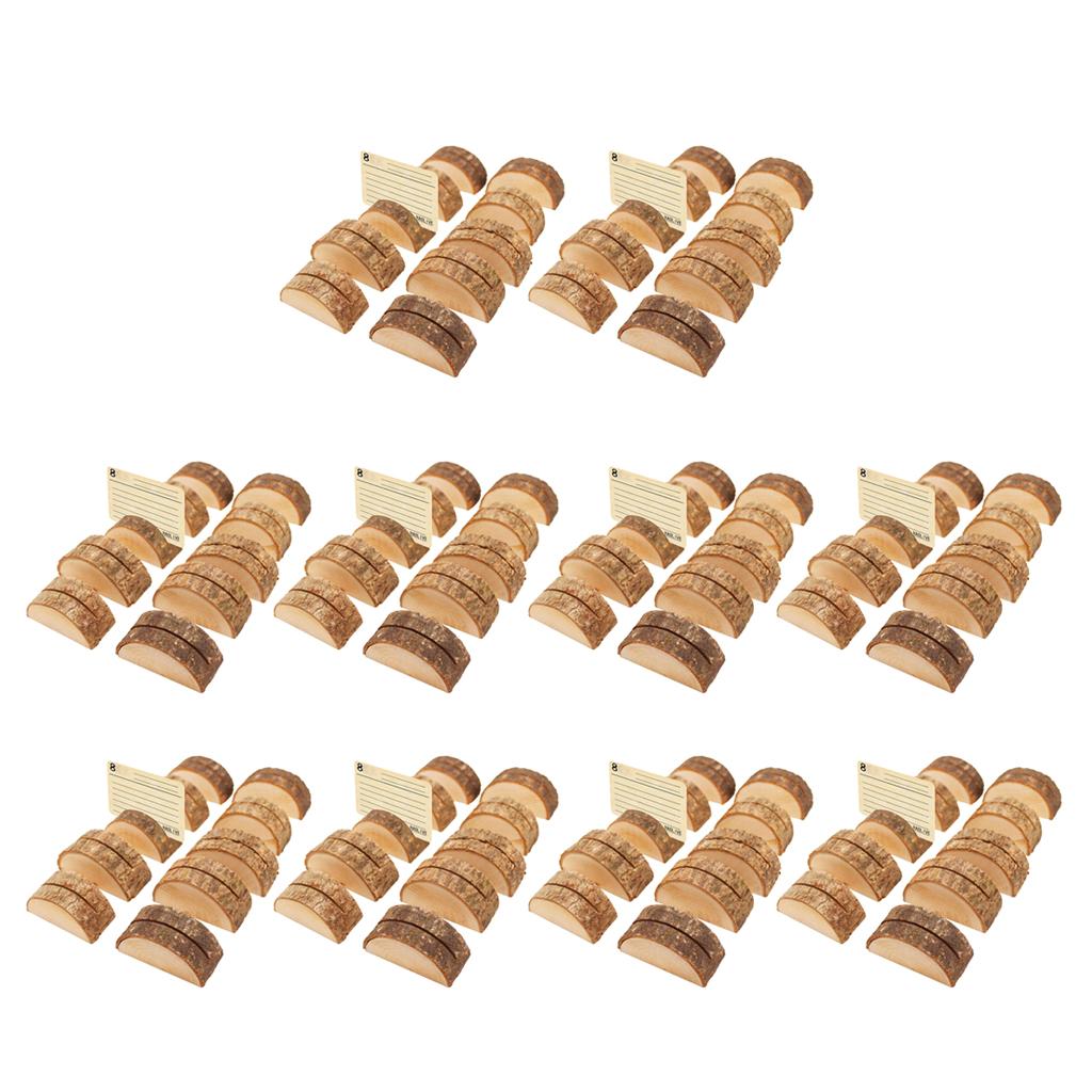 90pcs Rustic Wood Place Card Holder Party Wedding Table Name Card Holder