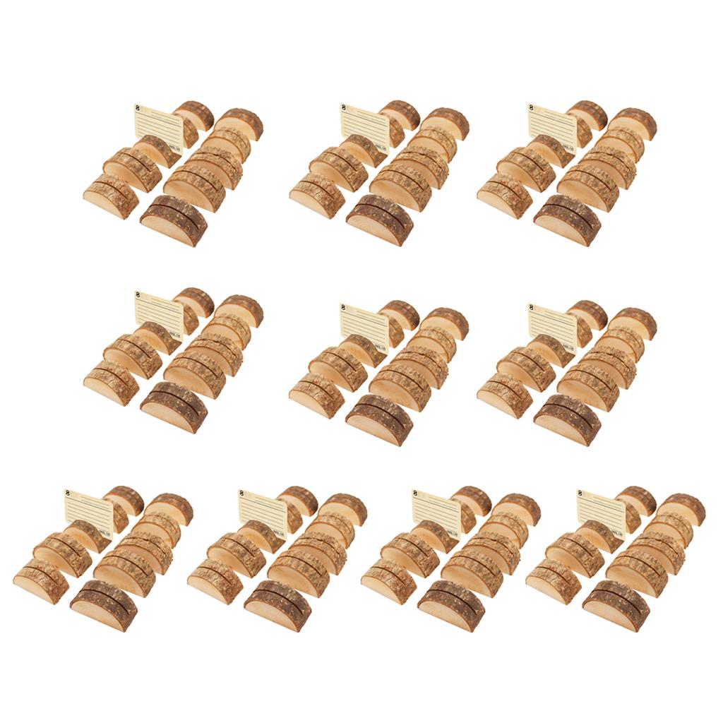 90pcs Rustic Wood Place Card Holder Party Wedding Table Name Card Holder