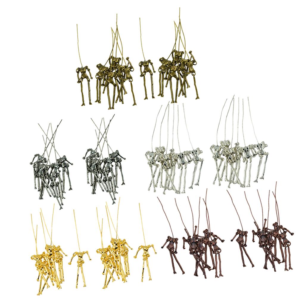 60 Sets Human Skeleton Body DIY Dolls Pendants Jewelry Making Charms Crafts