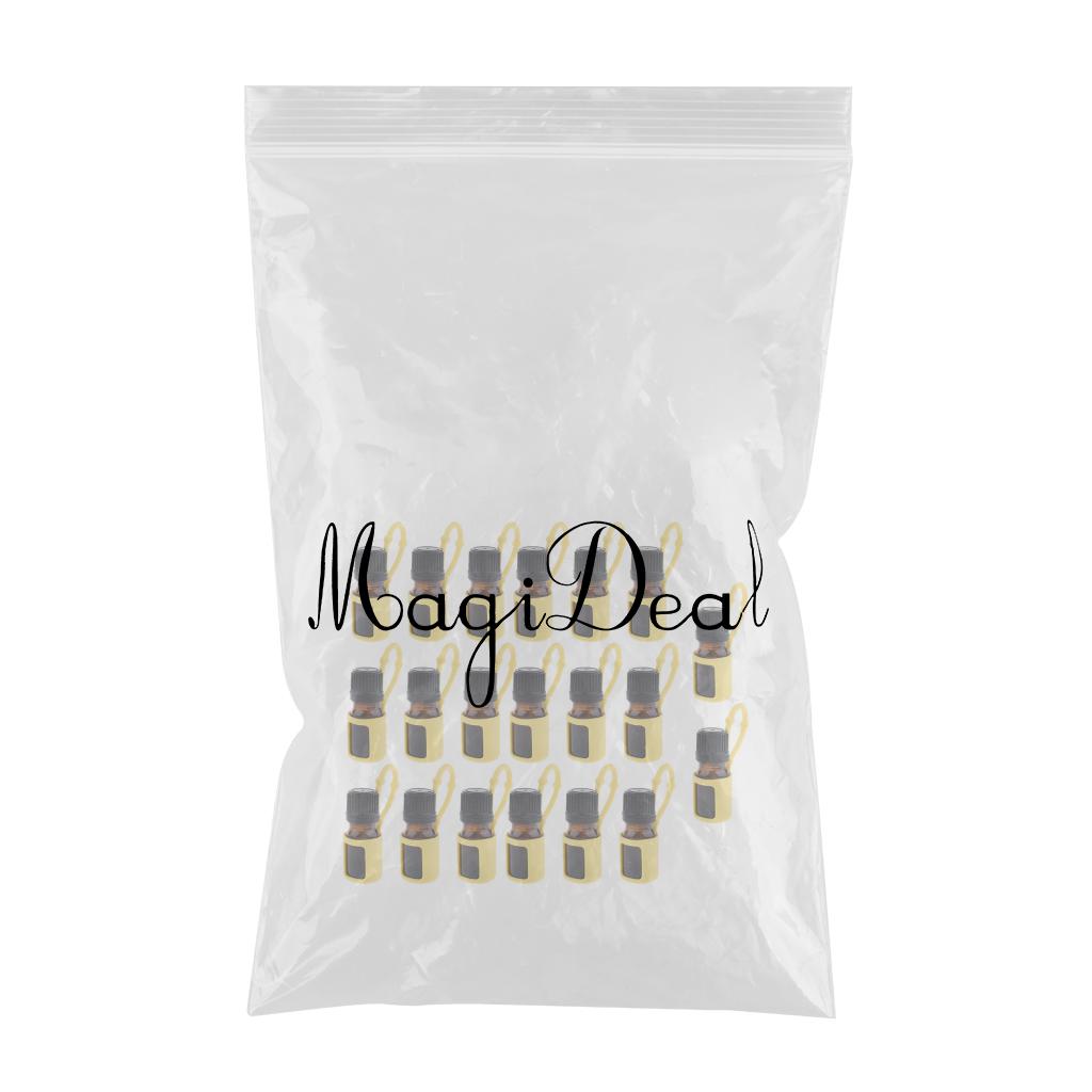 20 Pcs 5ml Empty Refillable Essential Oil Bottles Case with Silicone Jacket