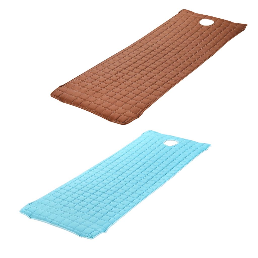 2pc Beauty Salon Massage Bed Mattress with Face Hole Coffee+Blue