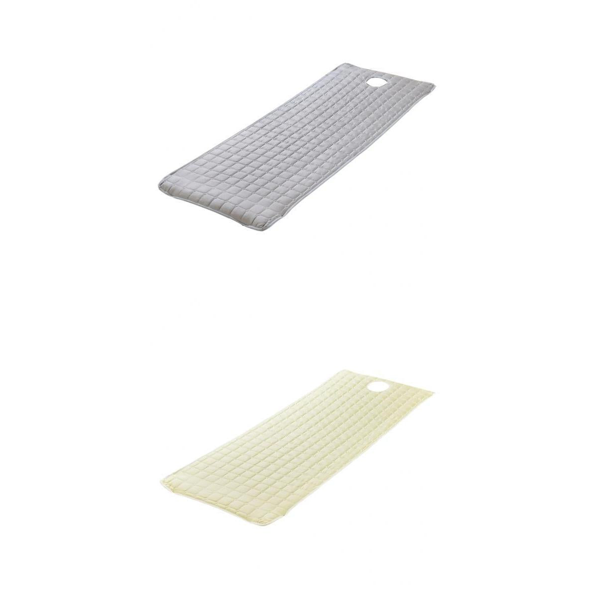2pc Beauty Salon Massage Bed Mattress with Face Hole Beige+Grey