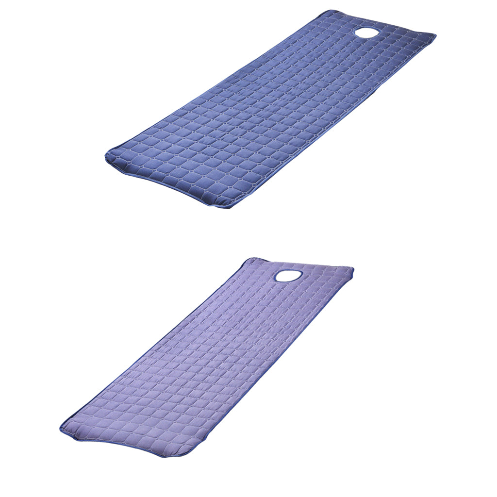 2pc Beauty Salon Massage Bed Mattress with Face Hole Smokey Purple+Dark Blue