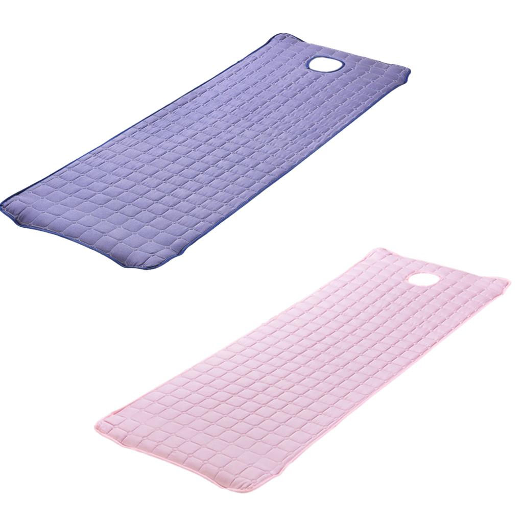 2pc Beauty Salon Massage Bed Mattress with Face Hole Pink+Smokey Purple