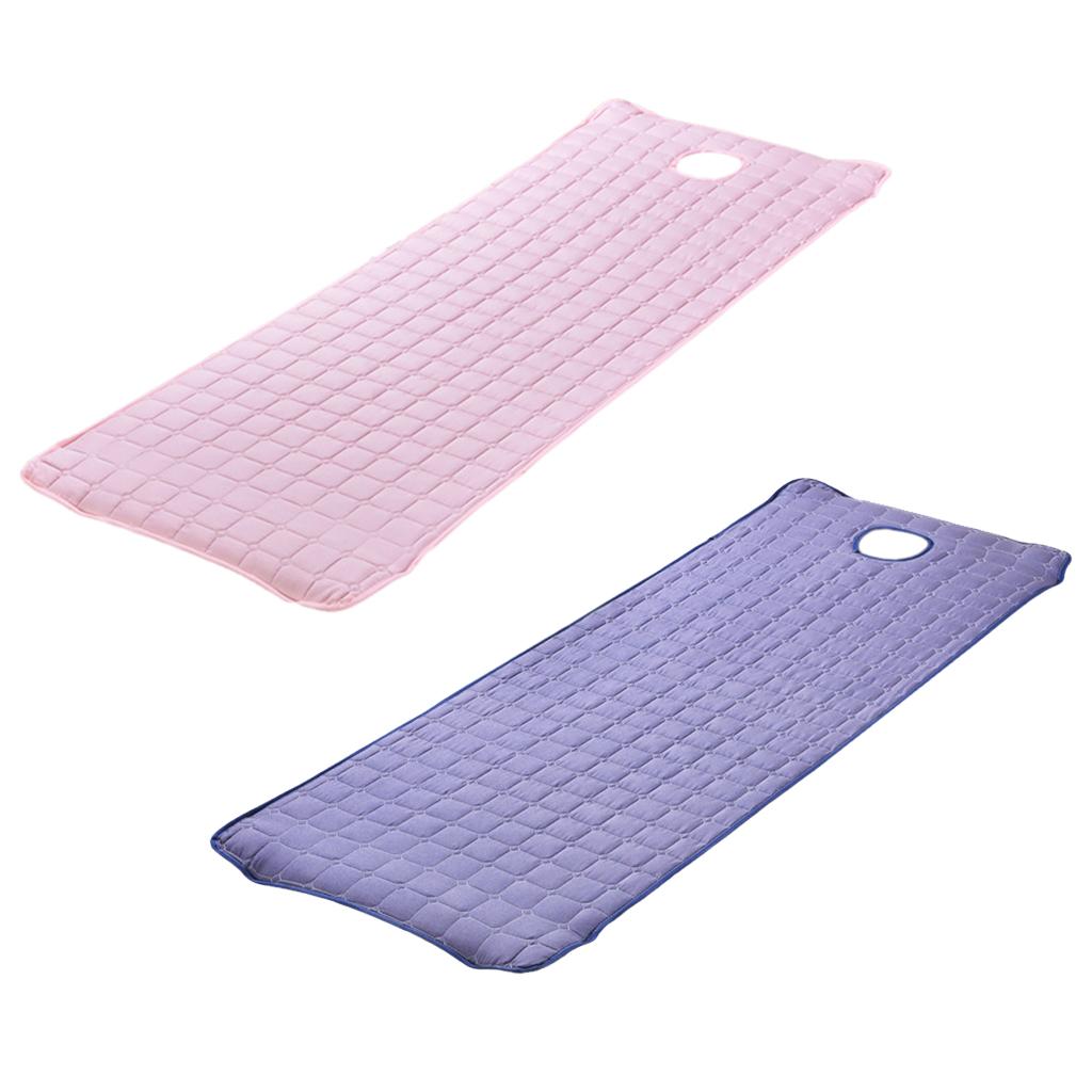 2pc Beauty Salon Massage Bed Mattress with Face Hole Pink+Smokey Purple