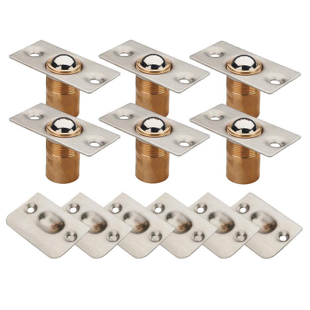 6x Adjustable Roller Ball Door Spring Catch Lock Latch Stainless Steel
