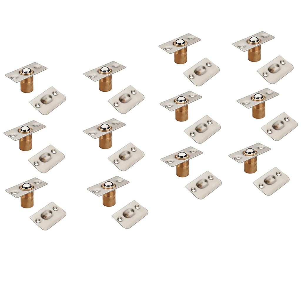 12x Adjustable Roller Ball Door Spring Catch Lock Latch Stainless Steel