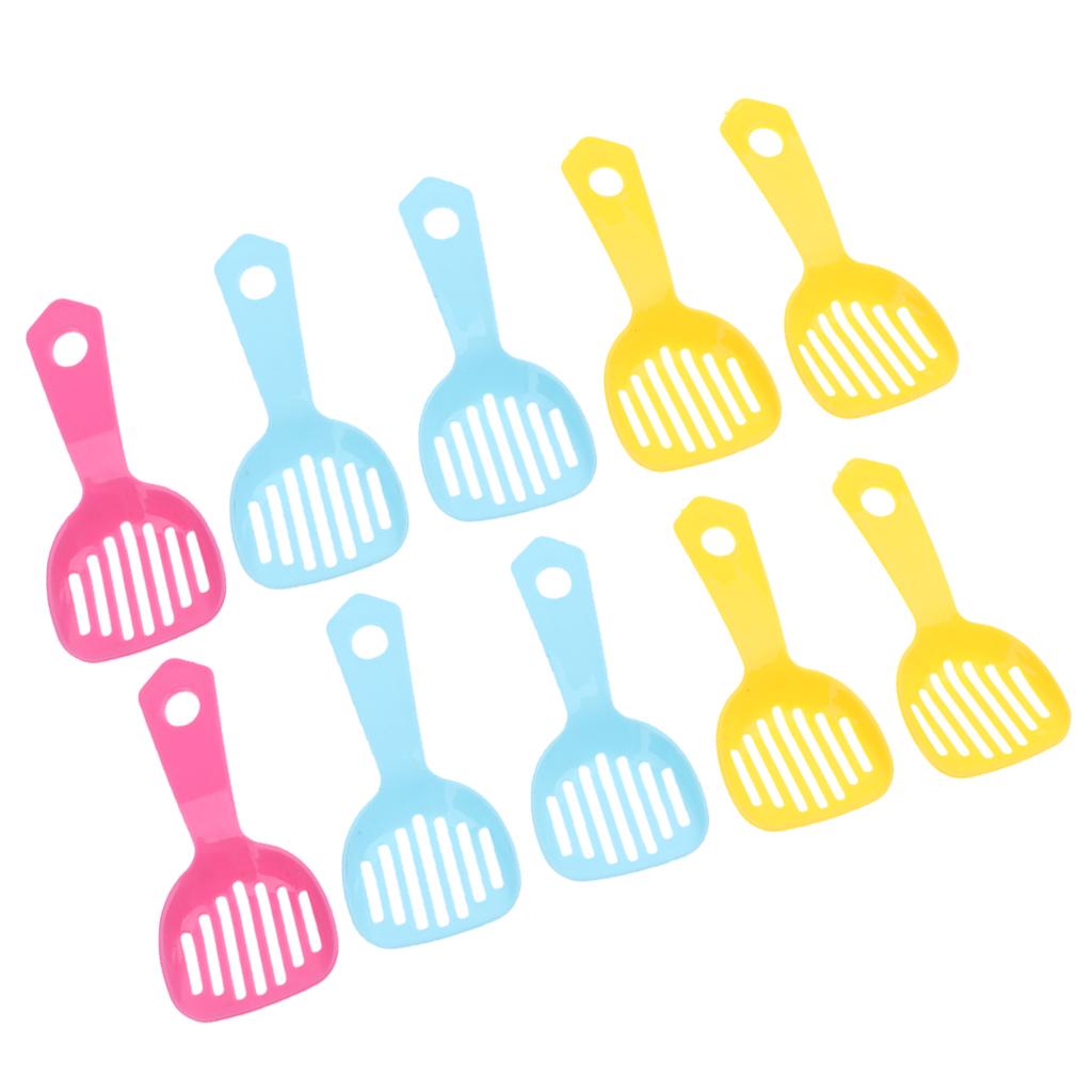 10 Pcs Pet Hamster Gerbille Poop Scooper Poo Shovel Bath Sand Clean Shovel