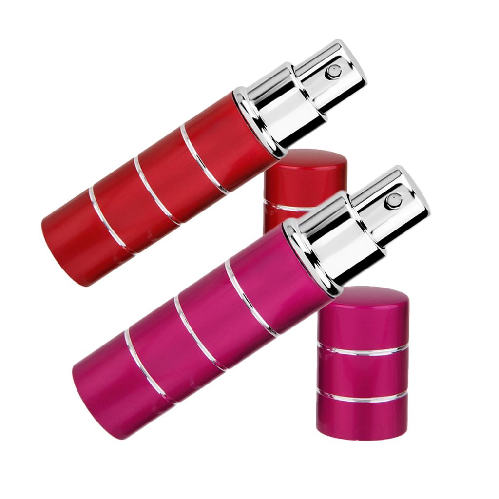 2 Pieces 10ml Reusable Mini Travel Sparyer Empty Mist Spray Perfume Bottle