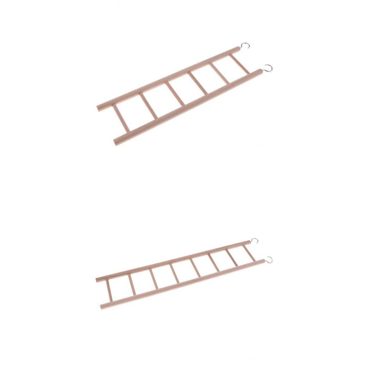 2Pcs Wooden Parrot Rat Toy Bridge Ladder Hamster Bird Cage Accessories