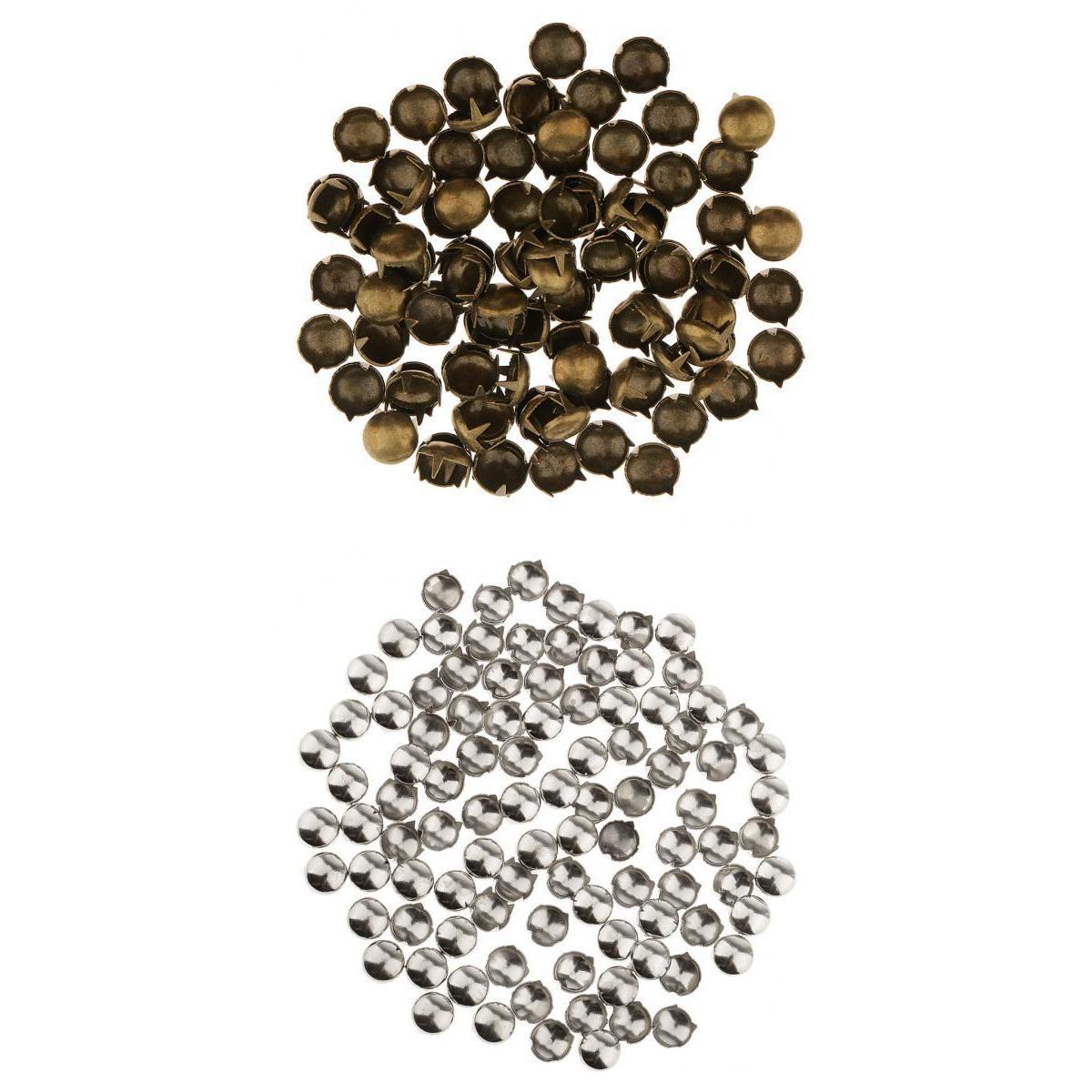 200Pcs Round Dome Spike Rivet Studs Spots for Clothing Hat Bag Leather Craft
