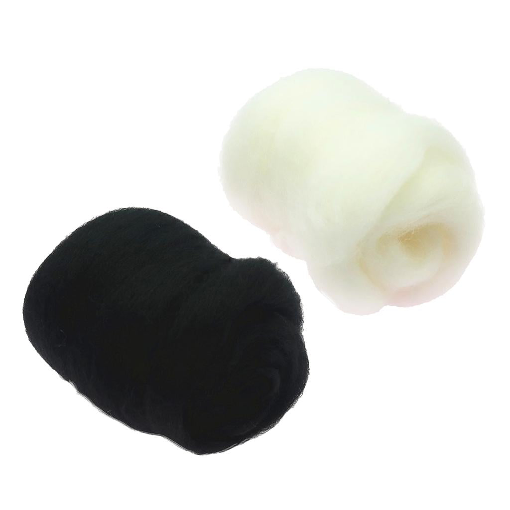 2pcs 10g Wool Roving Fiber Hand Crafts for Doll Handmade Craft