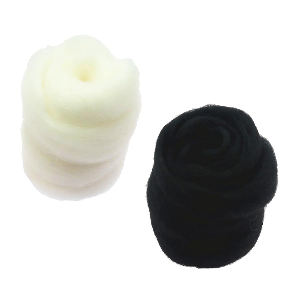 2pcs 10g Wool Roving Fiber Hand Crafts for Doll Handmade Craft
