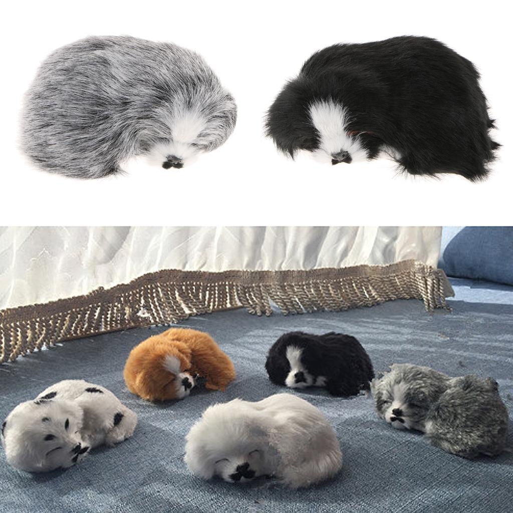 2x Simulation Sleeping Napping Lifelike Plush Dog Puppy Collectable Toy Gift