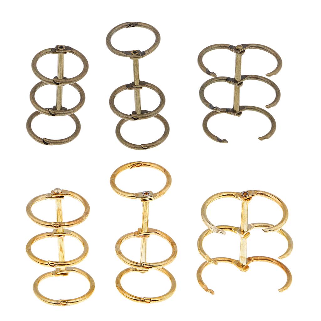 6 Pcs A5 A6 Album Binder Spiral Ring Refillable Loose Leaf Rings Stationery