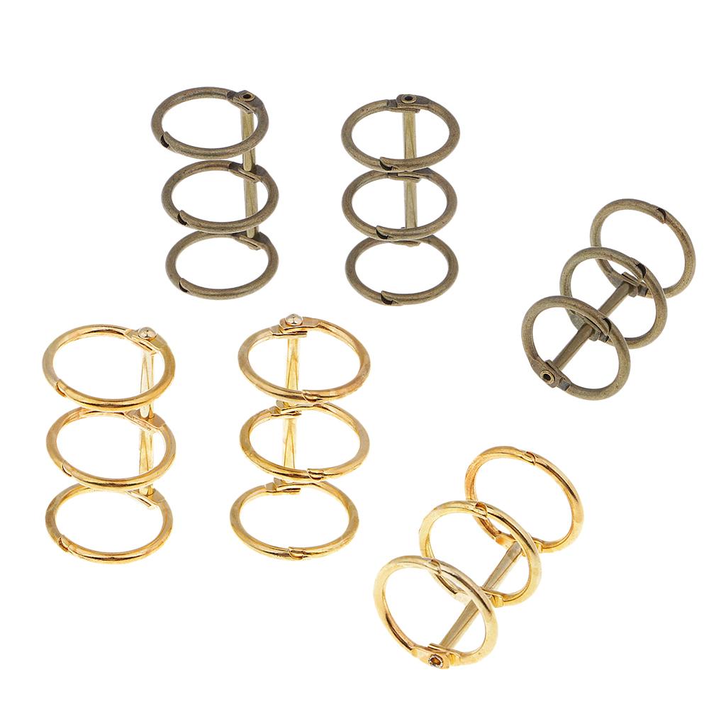 6 Pcs A5 A6 Album Binder Spiral Ring Refillable Loose Leaf Rings Stationery