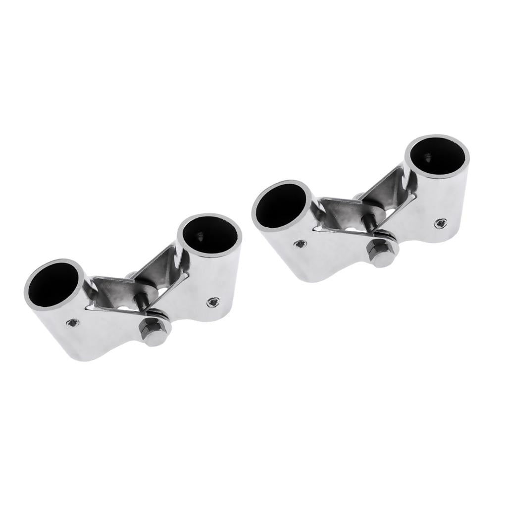 Boat Rail Fittings Folding Swivel Tube Pipe Connector 22mm 26mm