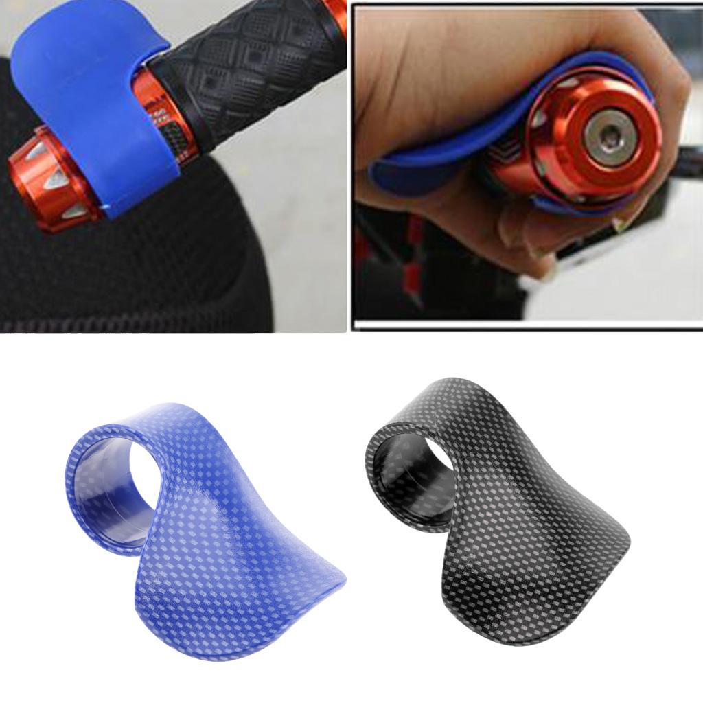 Carbon Throttle Assist Clip Clamp Wrist Rest Cruise Control Grips Black Blue