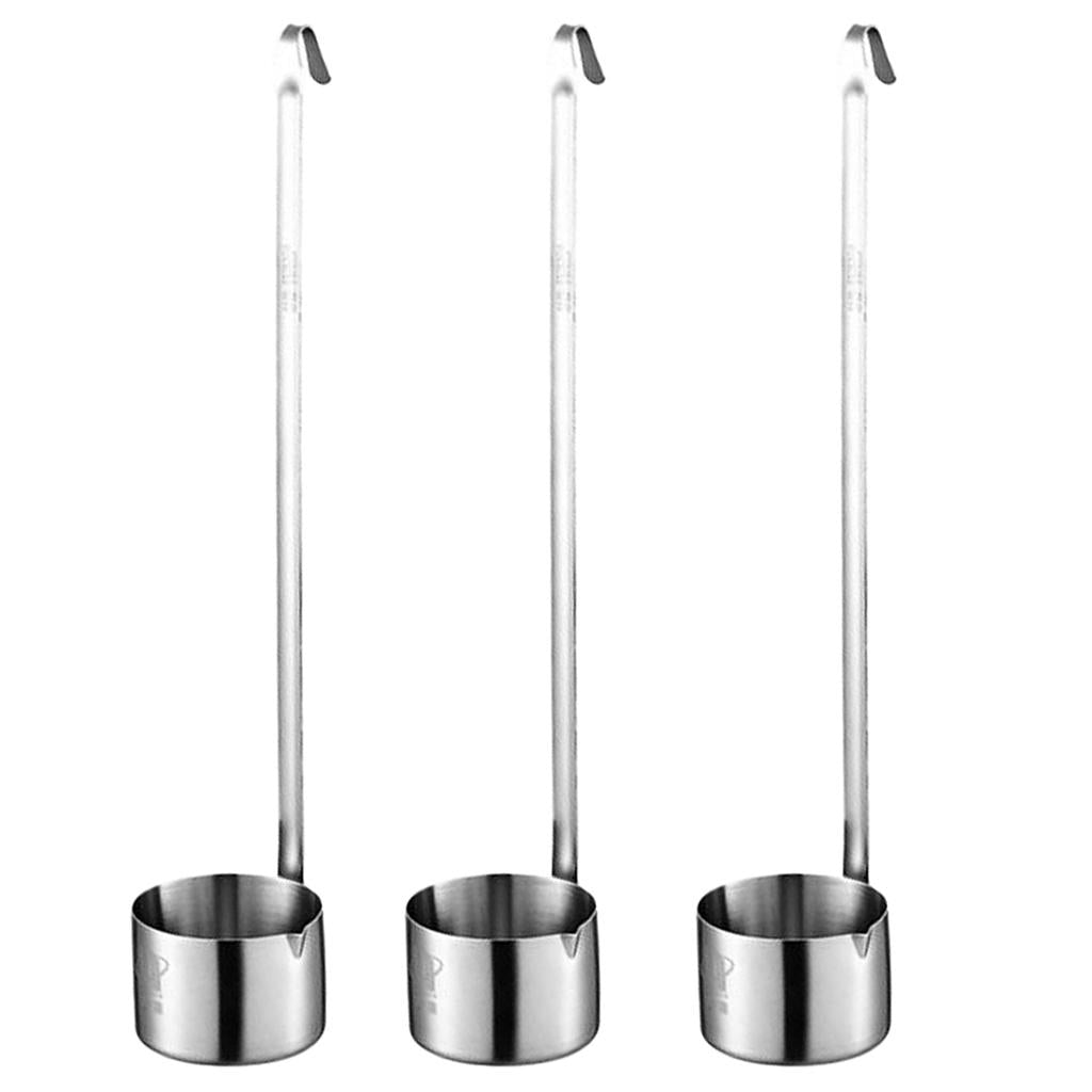 3pcs Wine Dipper Beer Pouring Measure Spoon Hanging Sauce Ladle 50ml
