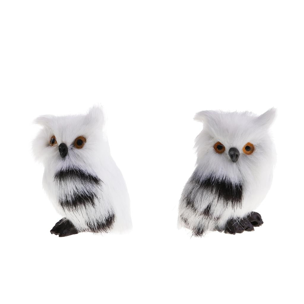 1 Pair Simulation Lifelike Flying Owl With Wings for Home Garden Ornaments