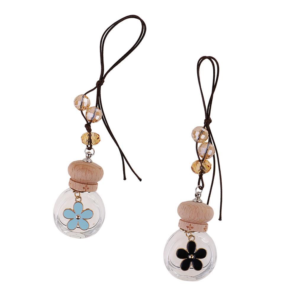 2pc Car Home Perfume Bottle Hanging Air Freshener Diffuser Fragrance Bottle