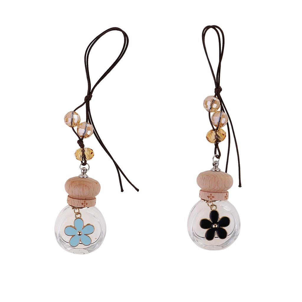 2pc Car Home Perfume Bottle Hanging Air Freshener Diffuser Fragrance Bottle