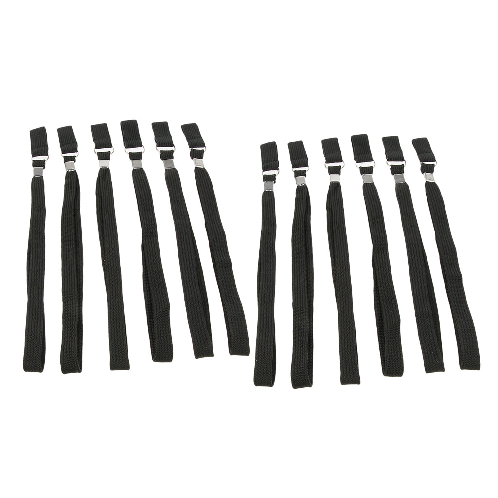 12 Pieces Black Hiking Walking Stick Ropes Crutch Stool Chair Seat Straps