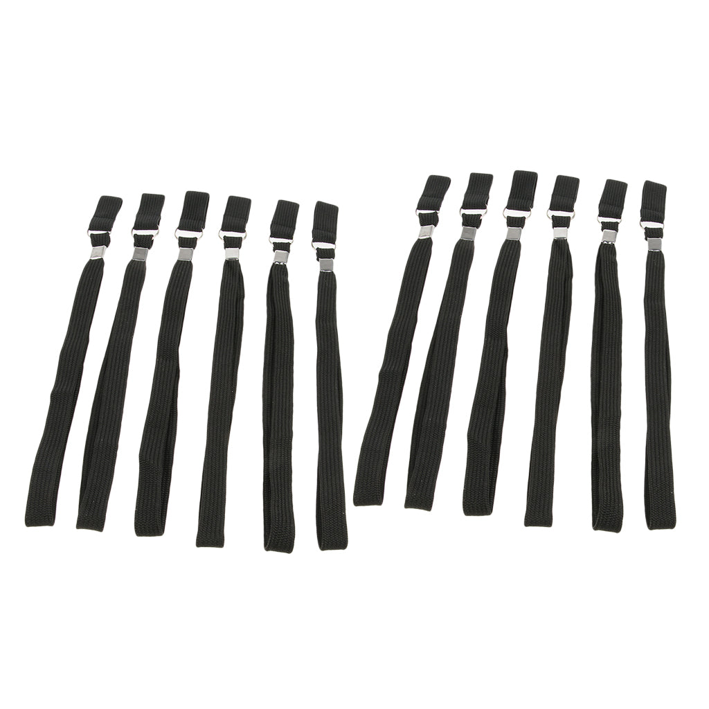 12 Pieces Black Hiking Walking Stick Ropes Crutch Stool Chair Seat Straps