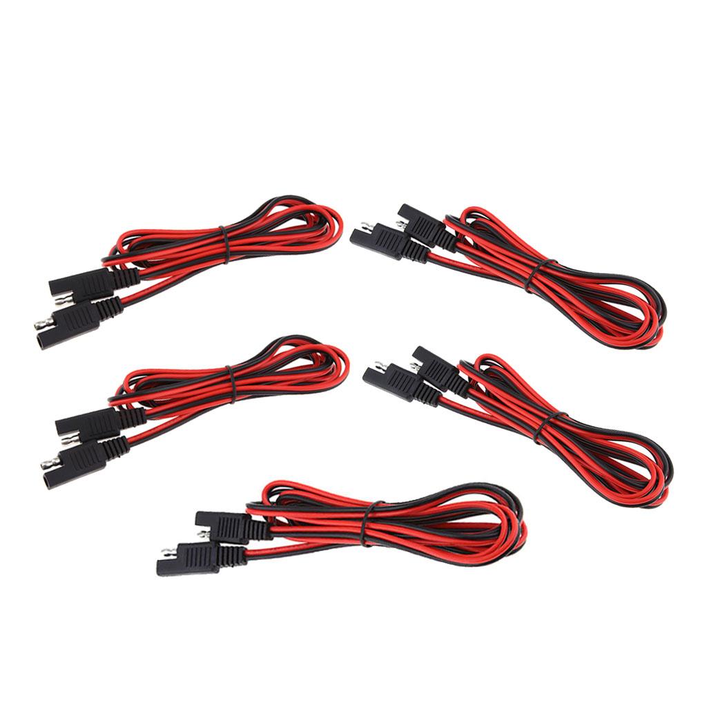 5x18AWG DC SAE Male to Male Extension Adapter Cord Harness Solar Battery 2M