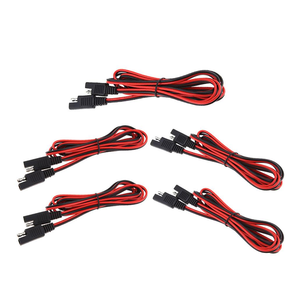 5x18AWG DC SAE Male to Male Extension Adapter Cord Harness Solar Battery 2M