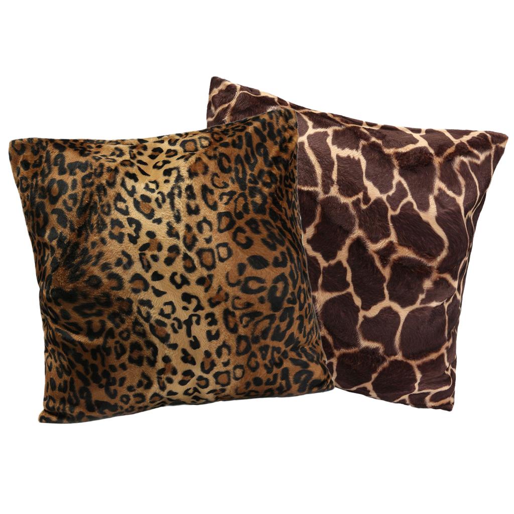 45x45cm Animal Print Pillow Case Leopard Zebra Sofa Car Cushion Cover Set