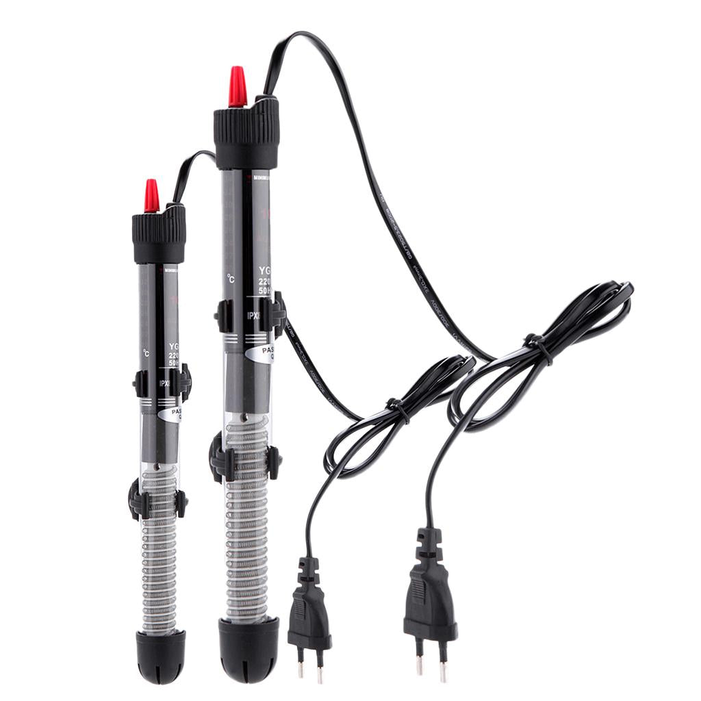 2 Pcs Submersible Aquarium Tank Water Heater Heating Rod EU Plug 100W+50W
