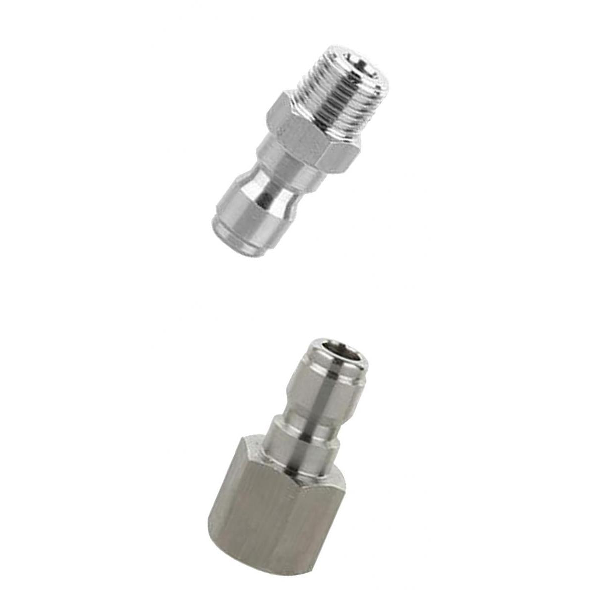 2pcs Male Set 1/4 Pressure Washer Hose Connector Quick Release Fitting Tools
