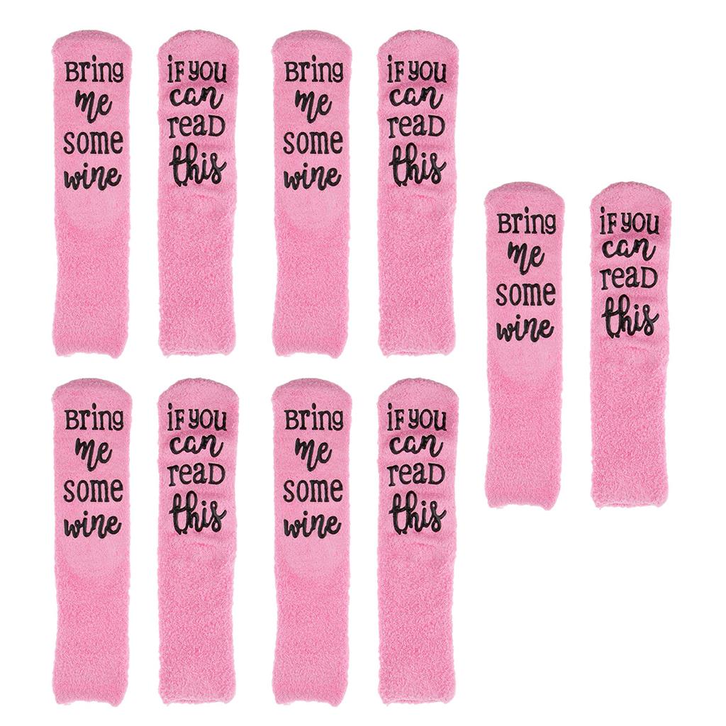 5x Novelty Fuzzy Wine Socks If You Can Read This Cupcake Socks Funny Gift