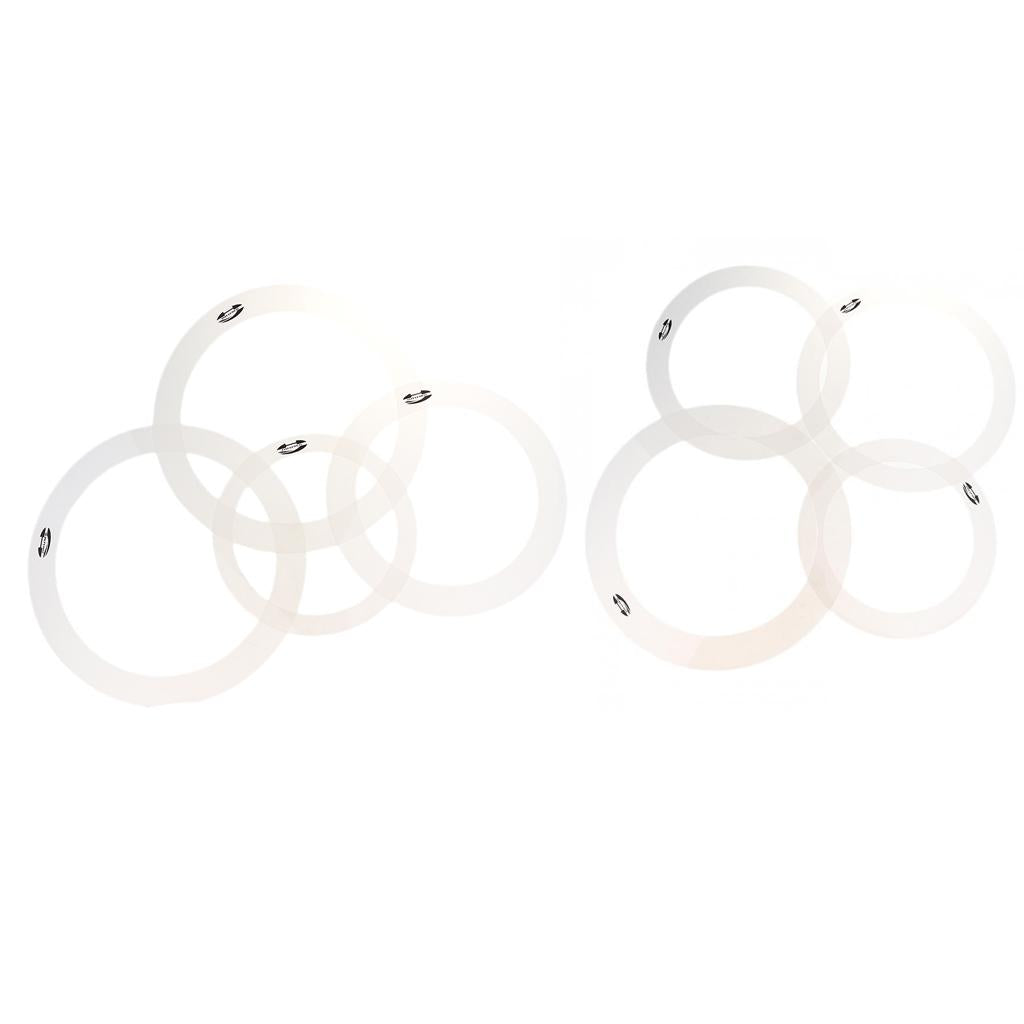 2 Packs Drum Muffler Dampening Tone Control Rings for Percussion Instrument