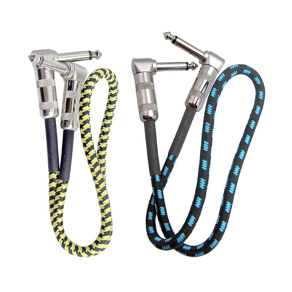 2x Anti-noise Guitar Cable Effect Pedal Cable Short Audio Connection Cable