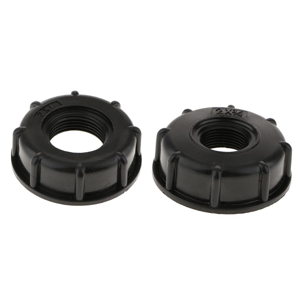 2pcs IBC Water Tote Tank Adapter Hose Cap for 60mm Thick Thread Outlet