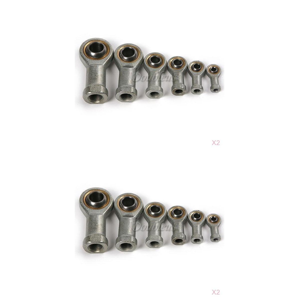 4x (M6+M8) 6mm Male Ball Joint Rod End Hand Oscillating Bearing Bolt Thread