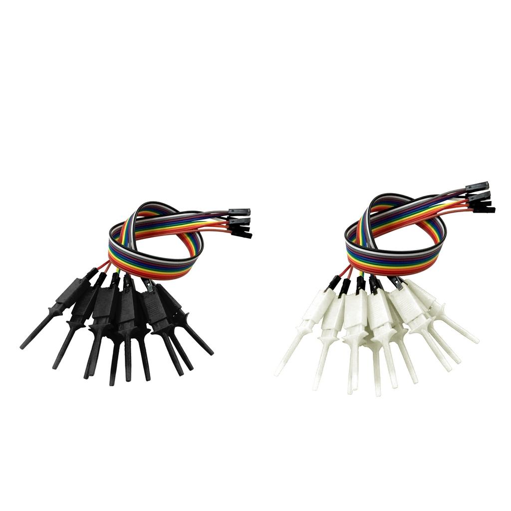 20 Pieces Logic Analyzer Cable Probe Test Hook Clip Line White+Black